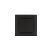 Розетка 1-м с крышкой Karea RIZZ STAR с заземл. дым. металлик Makel 88050029