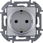 Розетка 1-м СП Inspiria 16А IP20 250В 2P+E немецк. стандарт механизм алюм. IEK 673722