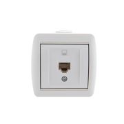 Розетка компьютерная 1-м ОП Nata RJ45 бел. LEZARD 710-0200-139